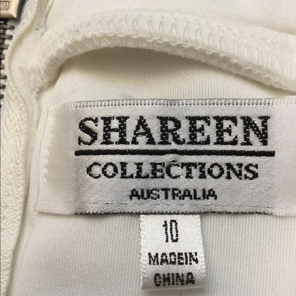 Shareen Collection White Sheath Ruffled Stretch - Picture 8 of 8